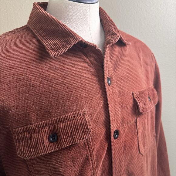 Pacific Northwest Union SEA WA Shacket shirt Men XXL Corduroy Burnt Orange - Picture 1 of 16